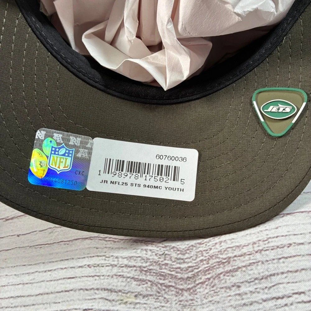 New Era New York Jets Salute to Service Youth Hat Olive Brown NFL 60760036 New